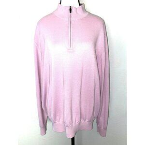 Fennec Highly Evolved Merino Wool Blend Pink 1/4 Zip Golf  Sweater Size XL